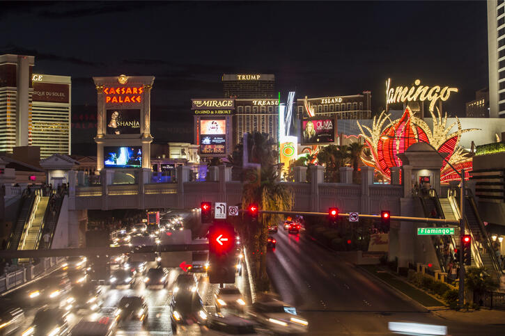 Las Vegas Strip after dark
