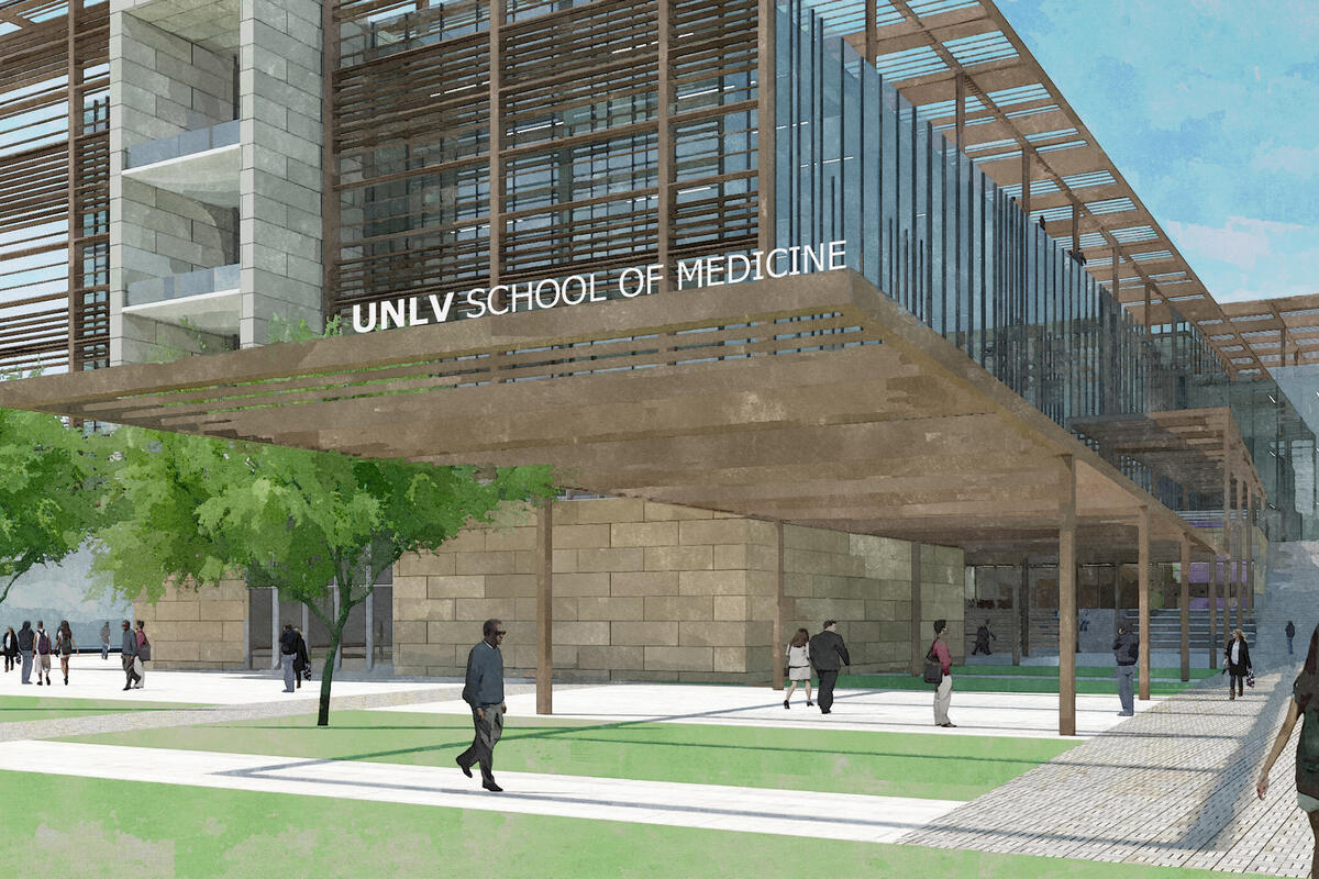 A rendering of the UNLV School of Medicine