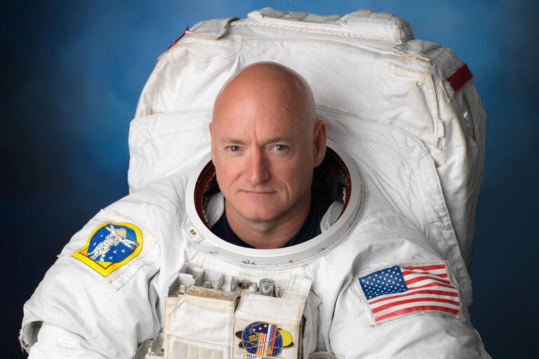 Scot Kelly in astronaut uniform